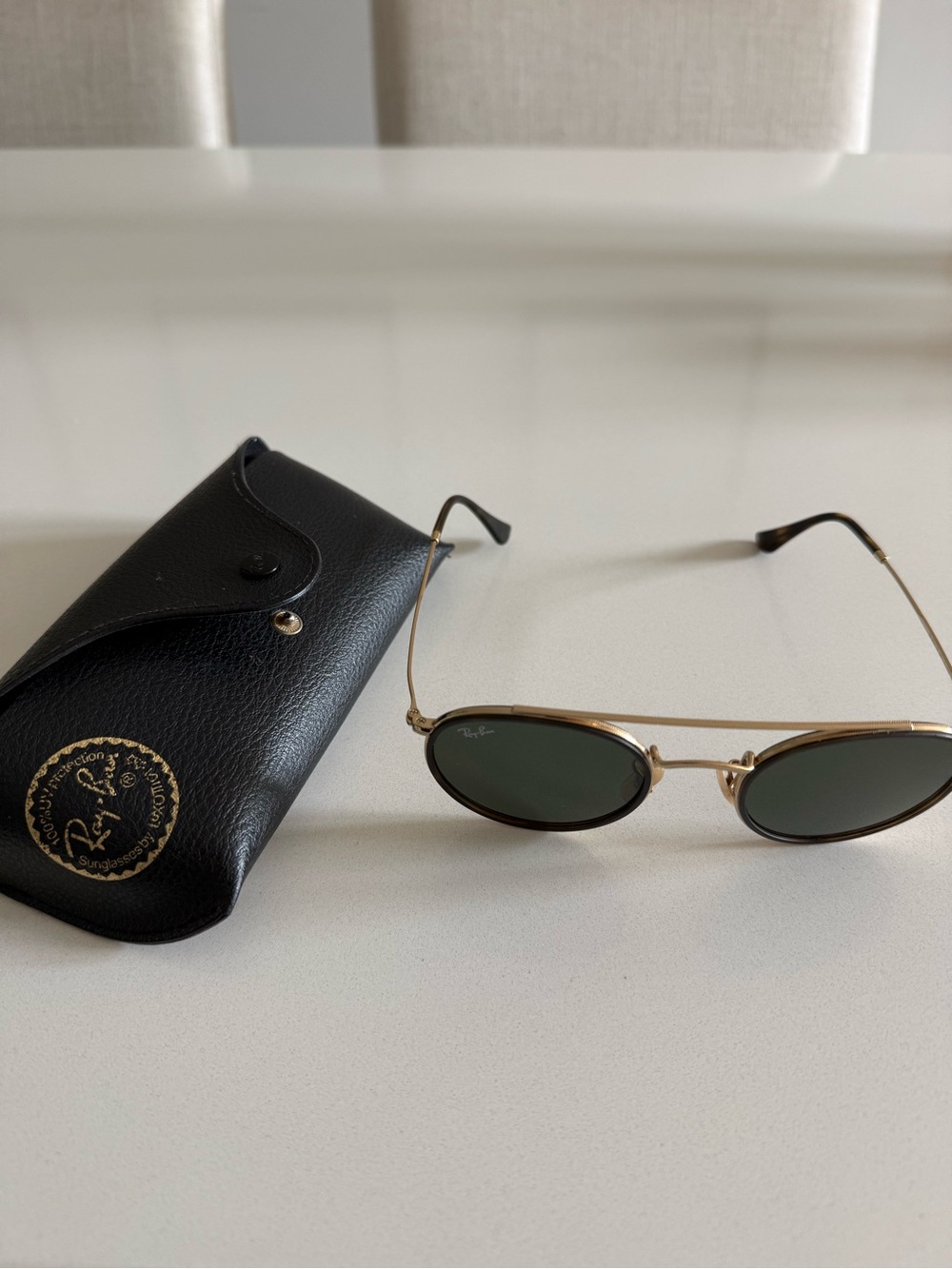 Ray-Ban Round Double Bridge Metal Sunglasses - Picture 9 of 10
